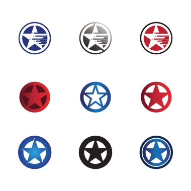 Yıldız simgesi şablon vektör illüstrasyon tasarımı