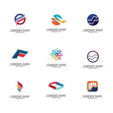 İş simgesi ve logo tasarım vektörü grafiği 