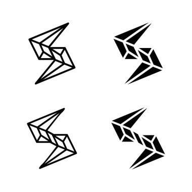 S harfi logo tasarım vektörü