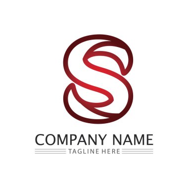 S harfi logo tasarım vektörü