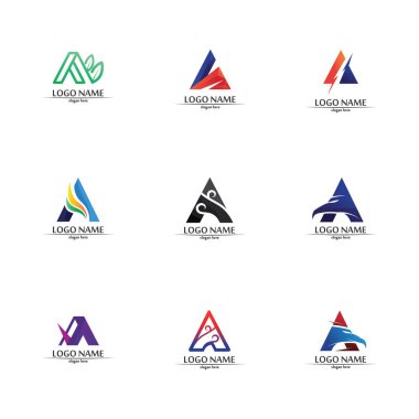 Bir Harf Şablonu vektör resimleme tasarımı