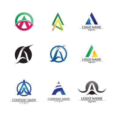 Bir Harf Şablonu vektör resimleme tasarımı