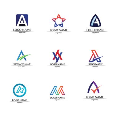 Bir Harf Şablonu vektör resimleme tasarımı