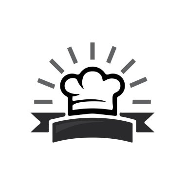 şapka şefi logo şablon vektör çizimi