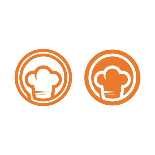Hoed Chef Logo Template Vector Illustratie — Stockvector