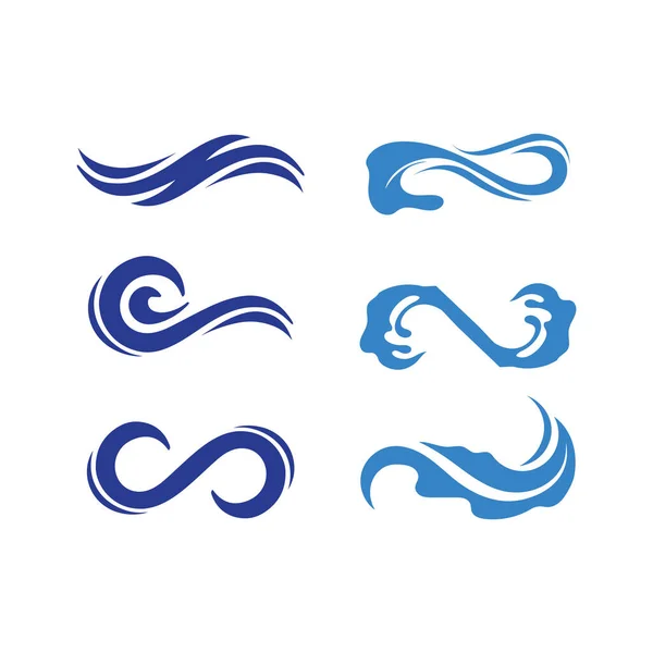 Modèle Illustration Vectorielle Logo Goutte Eau Onde — Image vectorielle