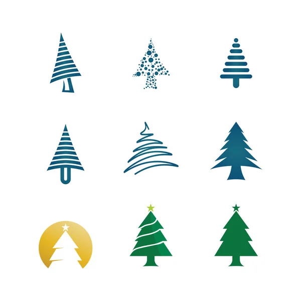 Рождество Новый Год Символ Праздника Вектор Дизайна Логотипа — стоковый вектор