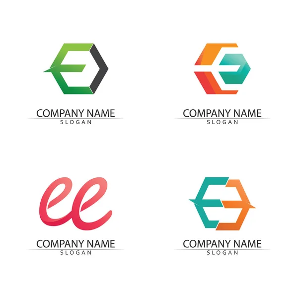 Buchstabe Logo Design Und Schrift Vektorkonzept Symbol — Stockvektor