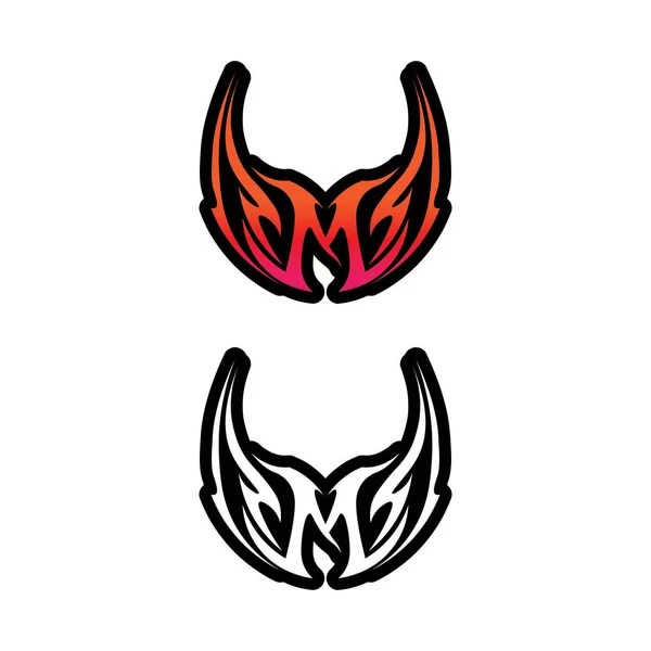 Harfi Logo Şablonu Vektör Çizimi Tasarımı — Stok Vektör