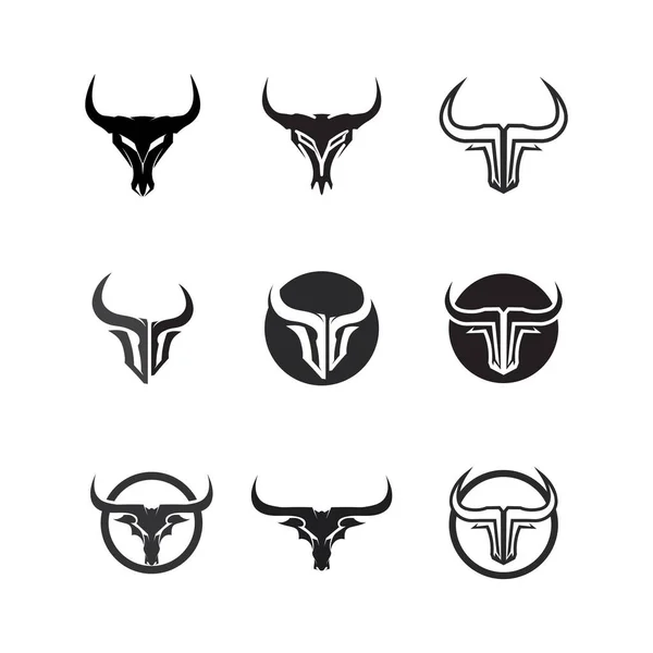 Bull Horn Logo Symbol Template Icons App — Stock Vector