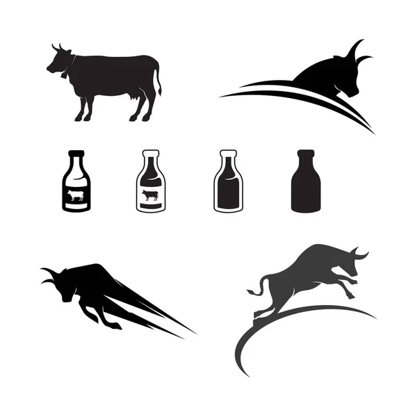 Stierhorn Logo Und Symbolvorlage Symbole App — Stockvektor