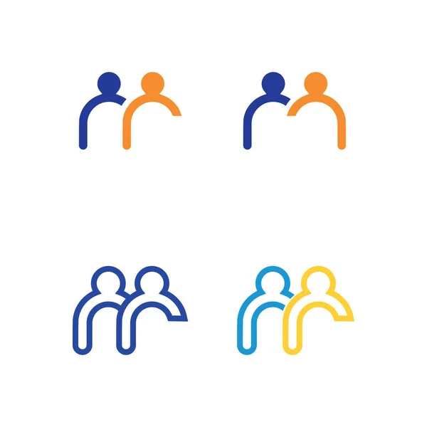 Grupo Trabajo Gente Icono Diseño Ilustración Logotipo Vectorial — Vector de stock
