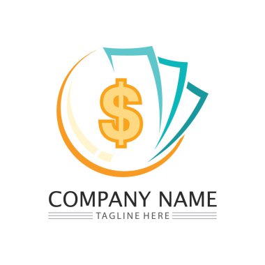 para simgesi ve logo tasarımı vektör çizimi