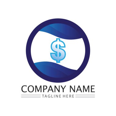 para simgesi ve logo tasarımı vektör çizimi