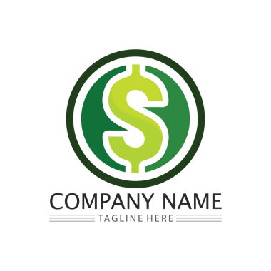 para simgesi ve logo tasarımı vektör çizimi