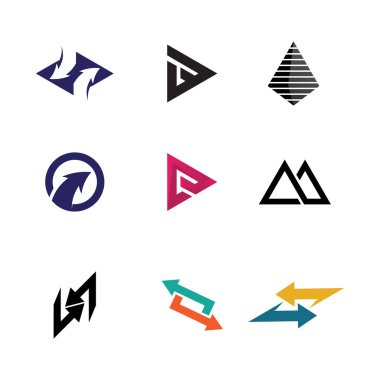 Ok vektör illüstrasyon simgesi Logo Şablonu tasarımı