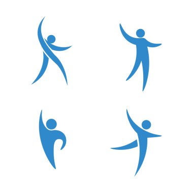 People Icon çalışma grubu Vektör logo illüstrasyon tasarımı