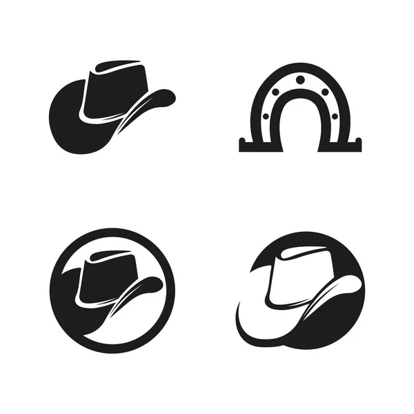 kovboy şapkası logo resimleri ikon vektörü ve tasarım şablonu