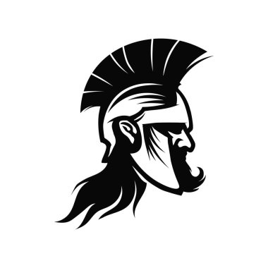 Spartalı ve gladyatör logo simgesi vektör dizayn etti