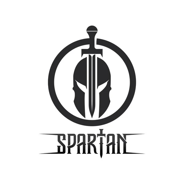 Spartalı ve gladyatör logo simgesi vektör dizayn etti
