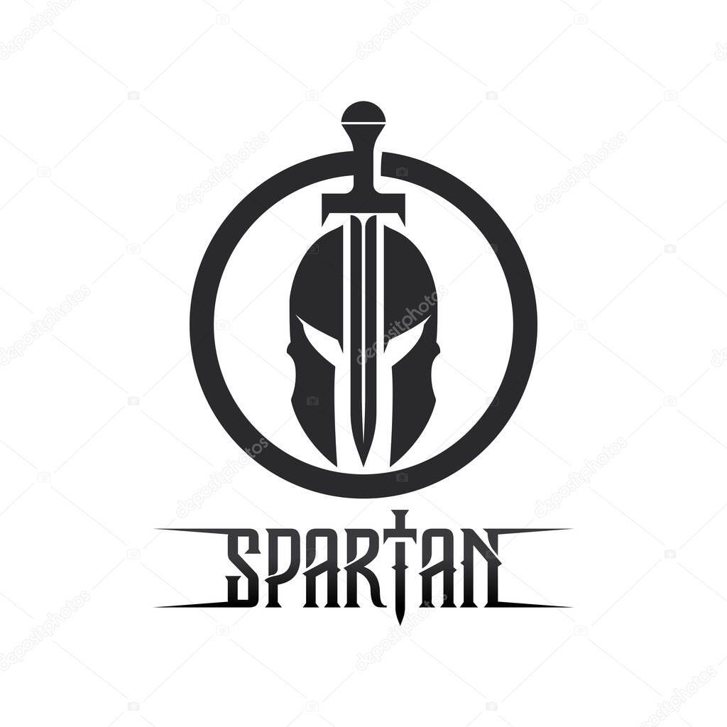 Spartan and gladiator logo icon designs vector