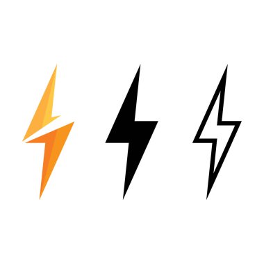 Güç Bataryası Logosu ikon tasarımı tasarım şablonu. Batarya şarj vektör simgesi simgesi. Pil gücü ve yıldırım logosu.