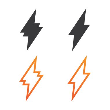 Flash Electric Logo Vector simge tasarım şablonu. Bolt Enerji Simgesi. Elektrik logosu flaş vektör cıvatası