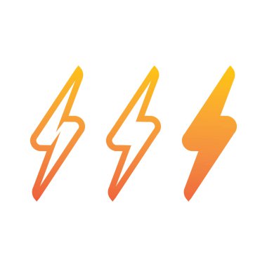 Flash Electric Logo Vector simge tasarım şablonu. Bolt Enerji Simgesi. Elektrik logosu flaş vektör cıvatası