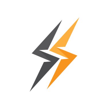Flash Electric Logo Vector simge tasarım şablonu. Bolt Enerji Simgesi. Elektrik logosu flaş vektör cıvatası