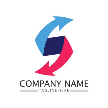 Ok vektör illüstrasyon simgesi Logo Şablonu tasarımı