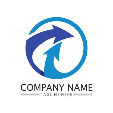 Ok vektör illüstrasyon simgesi Logo Şablonu tasarımı