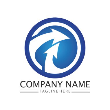 Ok vektör illüstrasyon simgesi Logo Şablonu tasarımı