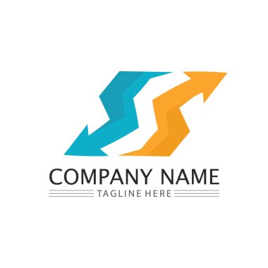 Ok vektör illüstrasyon simgesi Logo Şablonu tasarımı