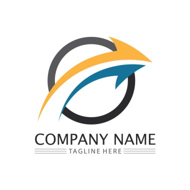 Ok vektör illüstrasyon simgesi Logo Şablonu tasarımı