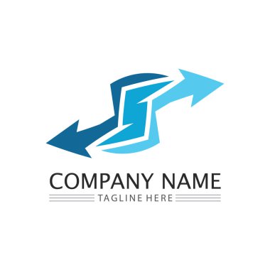 İş simgesi ve logo tasarım vektörü grafiği 