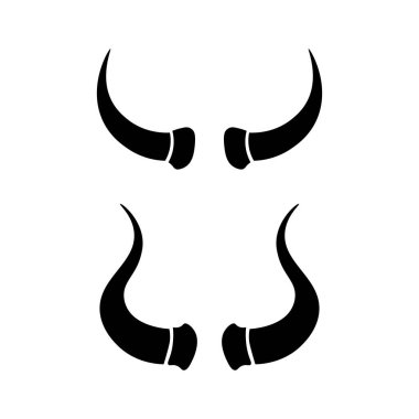 Bull logo and horn symbols cow vector template icons app