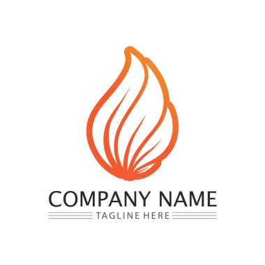 ateş alev logosu vektör tasarım şablonu