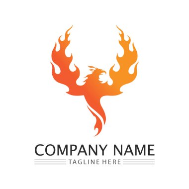 ateş alev logosu vektör tasarım şablonu