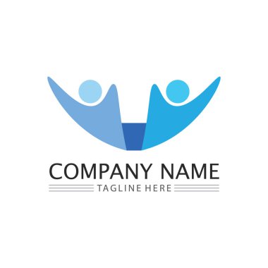 People Icon çalışma grubu Vektör logo illüstrasyon tasarımı