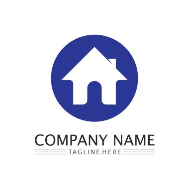Logo vektör illüstrasyon tasarımı, Emlak logo şablonu, logo simgesi simgesi