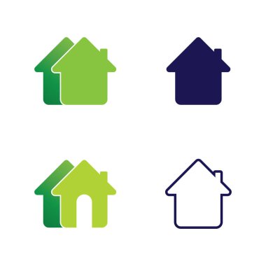 Logo vektör illüstrasyon tasarımı, Emlak logo şablonu, logo simgesi simgesi