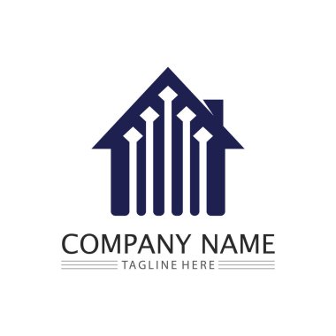 Logo vektör illüstrasyon tasarımı, Emlak logo şablonu, logo simgesi simgesi