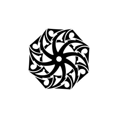 siyah kabile vektör logo tasarımı simgesi ve kabile imzası