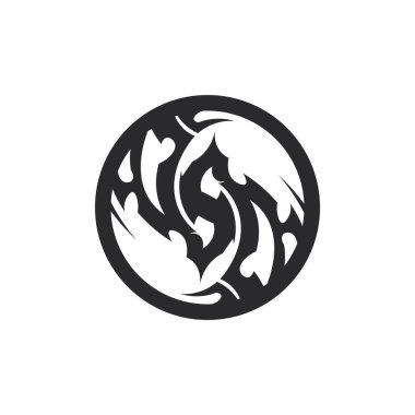 siyah kabile vektör logo tasarımı simgesi ve kabile imzası