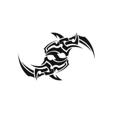 siyah kabile vektör logo tasarımı simgesi ve kabile imzası