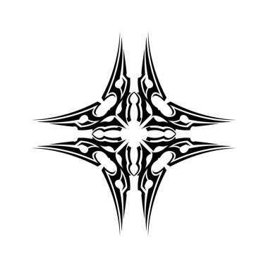 siyah kabile vektör logo tasarımı simgesi ve kabile imzası