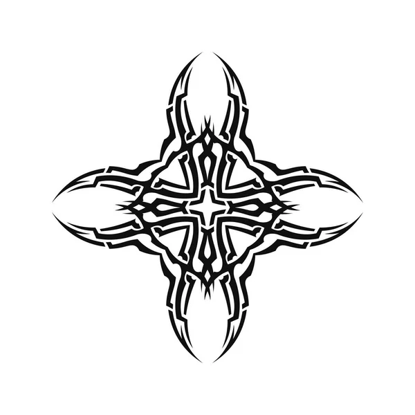 Negro Tribal Vector Logotipo Icono Diseño Signo Tribal — Archivo Imágenes Vectoriales