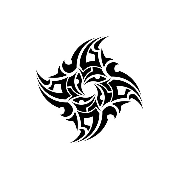 Negro Tribal Vector Logotipo Icono Diseño Signo Tribal — Vector de stock