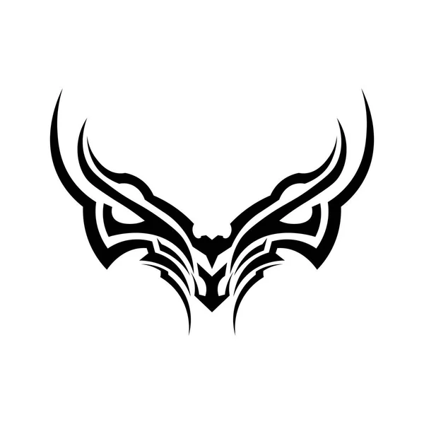 Vetor Tribal Preto Logotipo Design Ícone Sinal Tribal —  Vetores de Stock