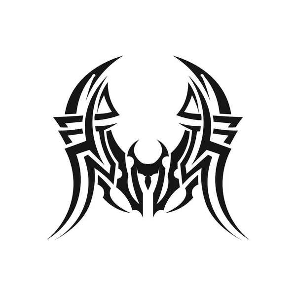 Czarny Plemienny Wektor Logo Projekt Ikona Znak Plemienny — Wektor stockowy